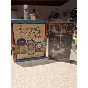 NEW SEALED Jesus Film VHS (1979) Brian Deacon + Jesus Storybook Bible HC Bundle